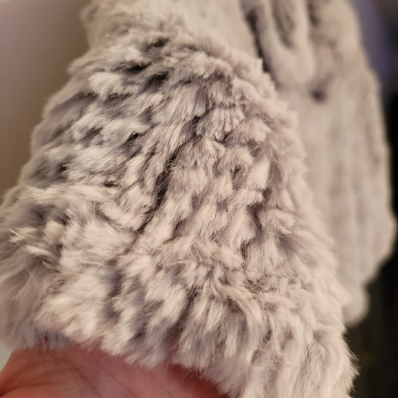 Vintage rabbit fur super soft grey knit capelet - Picture 6 of 7